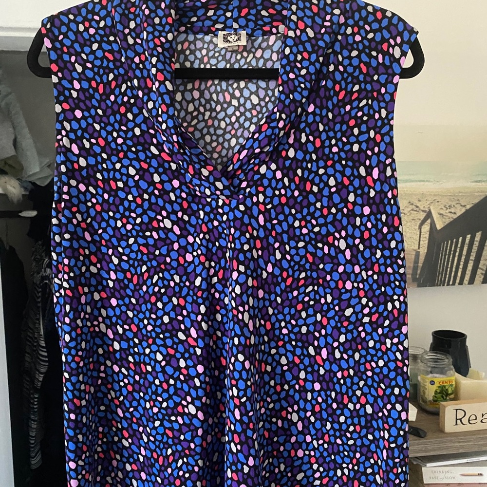 Anne Taylor Multi Colored Sleeveless Top